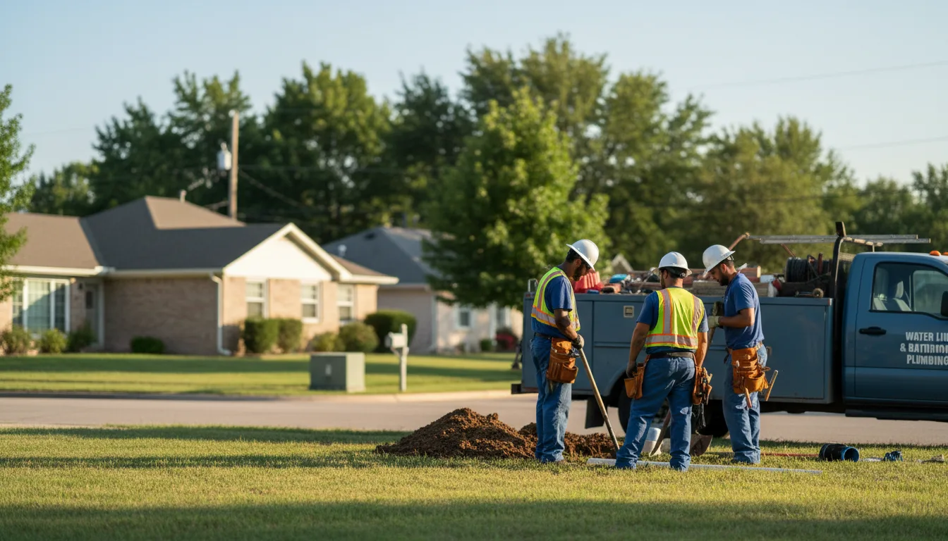Residential water line and bathroom plumbing service in Pershing, IN